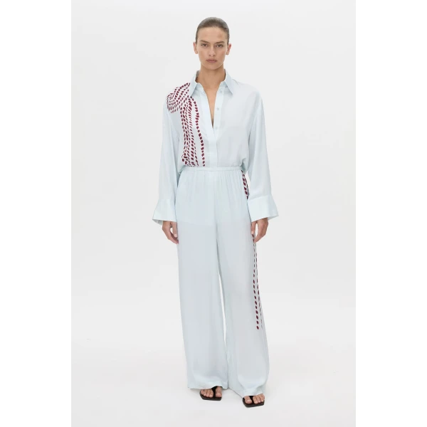 Camilla and Marc Suri Pant in Blue Suri Print, view 2 | Pants | Luxury Shoes 