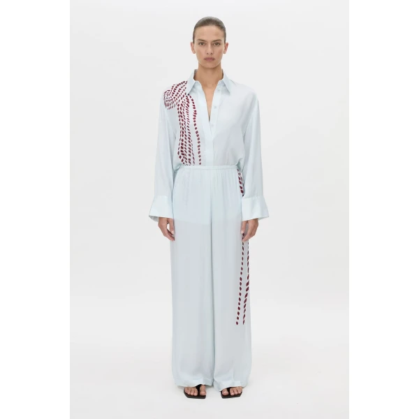 Camilla and Marc Suri Pant in Blue Suri Print, view 4 | Pants | Luxury Shoes 