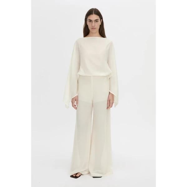 Camilla and Marc Tessara Pant in Cream, view 2 | Pants | Luxury Shoes 