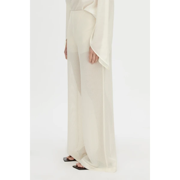 Camilla and Marc Tessara Pant in Cream, view 3 | Pants | Luxury Shoes 