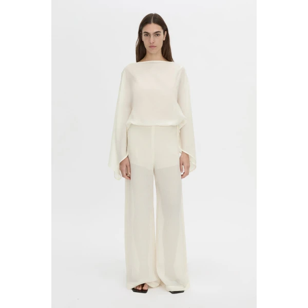 Camilla and Marc Tessara Pant in Cream, view 4 | Pants | Luxury Shoes 