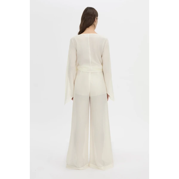 Camilla and Marc Tessara Pant in Cream, view 6 | Pants | Luxury Shoes 
