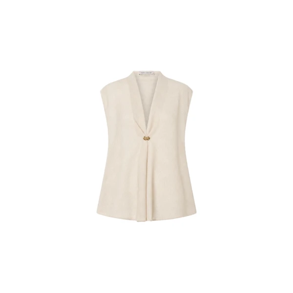 Camilla and Marc Tessara Top in Cream | Sleeveless | Luxury Shoes 
