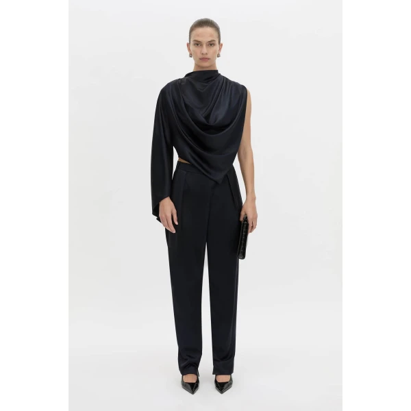 Camilla and Marc Velin Drape Top in French Navy, view 5 | Sleeveless | Luxury Shoes 