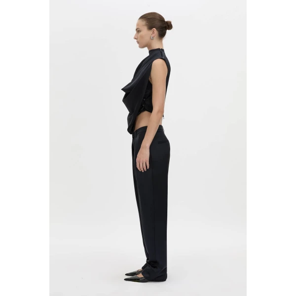 Camilla and Marc Velin Drape Top in French Navy, view 6 | Sleeveless | Luxury Shoes 