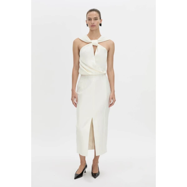 Camilla and Marc Vene Halter Top in Cream, view 6 | Sleeveless | Luxury Shoes 