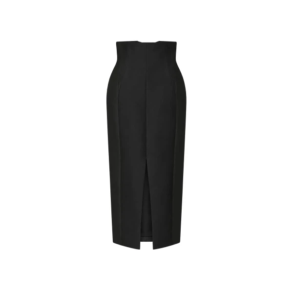 Vene Midi Skirt in Black