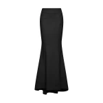 Carla Zampatti Black Crepe Fishtail Maxi Skirt | Maxi Skirts | Luxury Shoes 
