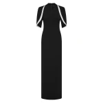 Carla Zampatti Black Crepe Layered Sleeve Gown | Evening Gowns | Luxury Shoes 