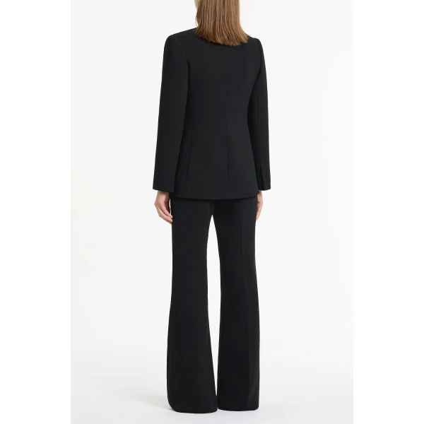 Carla Zampatti Black Crepe Shawl Collar Jacket | Blazers | Luxury Shoes 