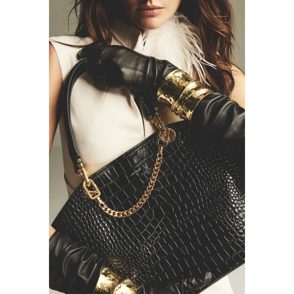 Carla Zampatti Black Medium Milano Tote Bag | Totes & Top-Handle Bags | Luxury Shoes 