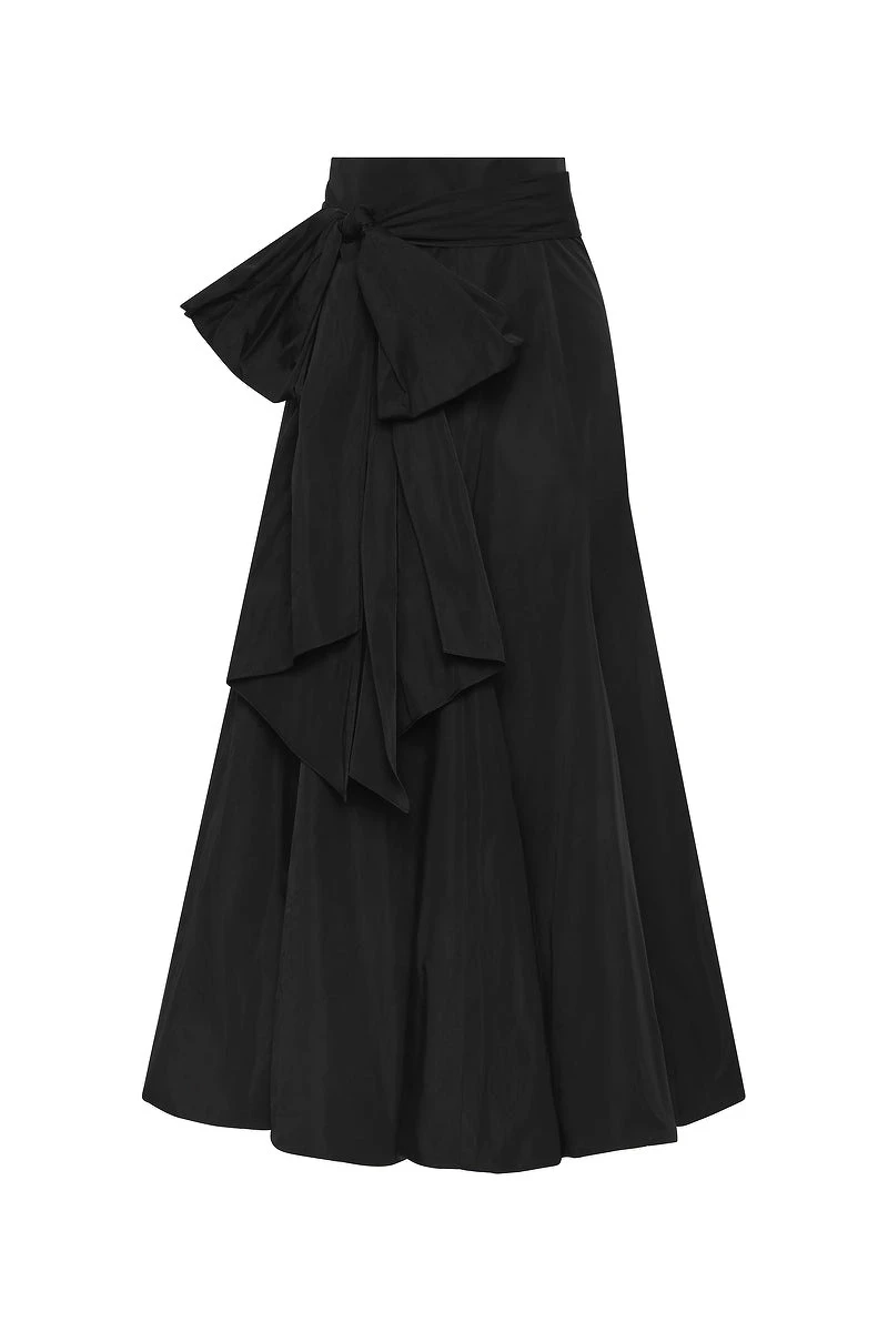 Carla Zampatti Black Taffeta Tie Waist Bubble Skirt Carla Zampatti Black Taffeta Tie Waist Bubble Skirt | Midi Skirts | Luxury Shoes