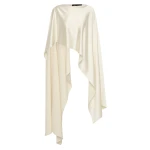 Carla Zampatti Ivory Satin Cape | Scarves | Luxury Shoes 