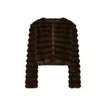 Carla Zampatti Mocha Cropped Fur Jacket | Jackets | Luxury Shoes 