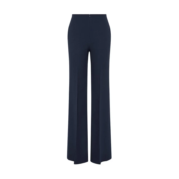 Navy Crepe Low Waist Pant