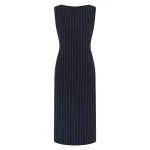 Carla Zampatti Navy Pinstripe Sheath Dress | Midi Dresses | Luxury Shoes 