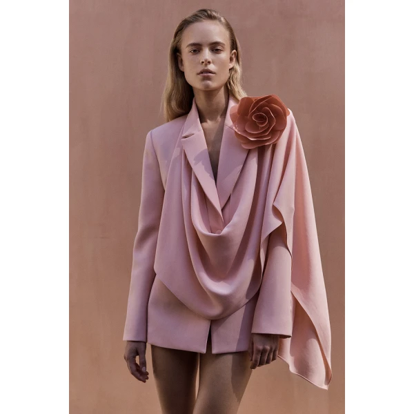 Carla Zampatti Pale Rose Fiore Brooch | Brooches & Pins | Luxury Shoes 