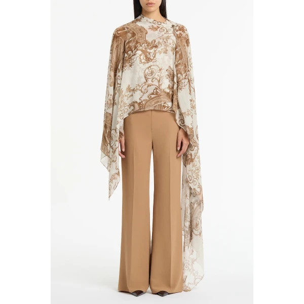 Carla Zampatti Renaissance Georgette Cascata Wrap | Scarves | Luxury Shoes 