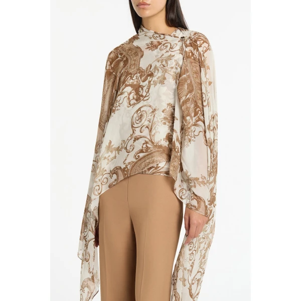 Carla Zampatti Renaissance Georgette Cascata Wrap | Scarves | Luxury Shoes 