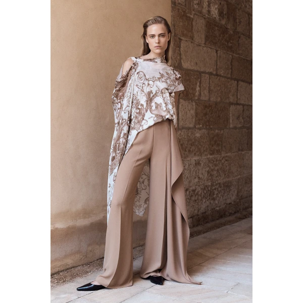 Carla Zampatti Renaissance Georgette Cascata Wrap | Scarves | Luxury Shoes 