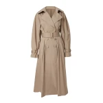 Carolina Herrera A-Line Trench Coat in Stone