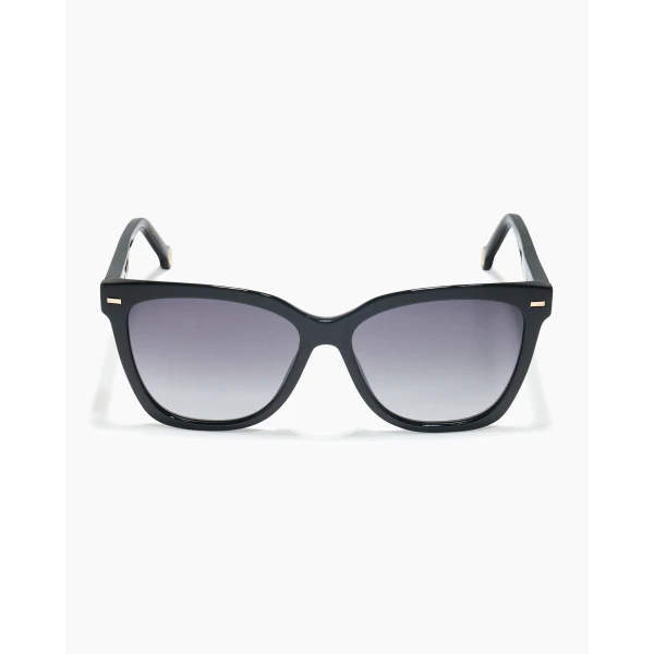 Carolina Herrera Butterfly Sunglasses with Temple Inserts in Black, view 4