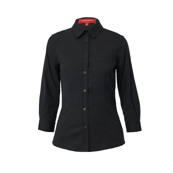 Button-down Collared Shirt in Black