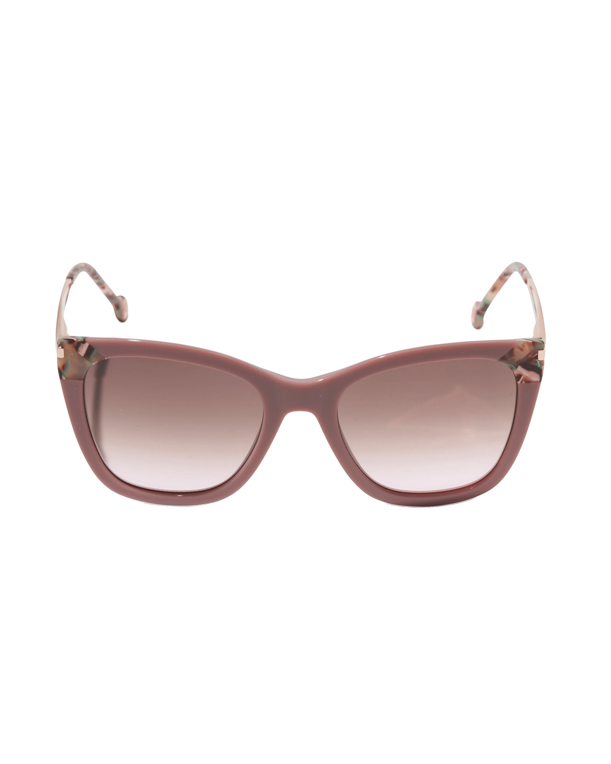 Carolina Herrera Cat Eye Sunglasses with Contrast Detail in Nude | Accessories | Luxury Shoes Carolina Herrera Cat Eye Sunglasses with Contrast Detail in Nude