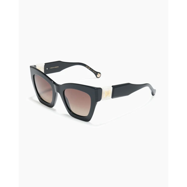 Carolina Herrera Cat Eye Sunglasses with Temple Insert, view 2