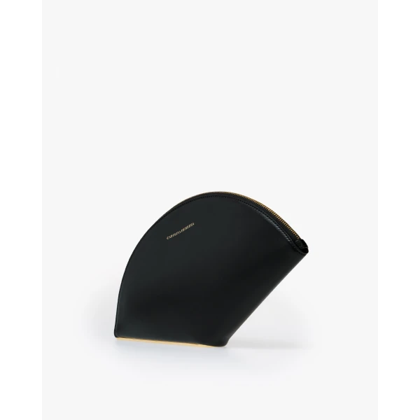 Carolina Herrera Consuelo Leather Clutch in Black, view 5