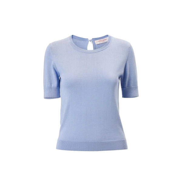 Carolina Herrera Crewneck Top in Cloudy Blue