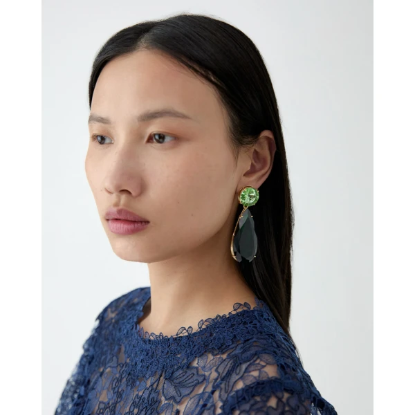 Carolina Herrera Crystal Drop Earrings, view 2