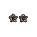 Carolina Herrera Crystal Snowflake Earrings in Black