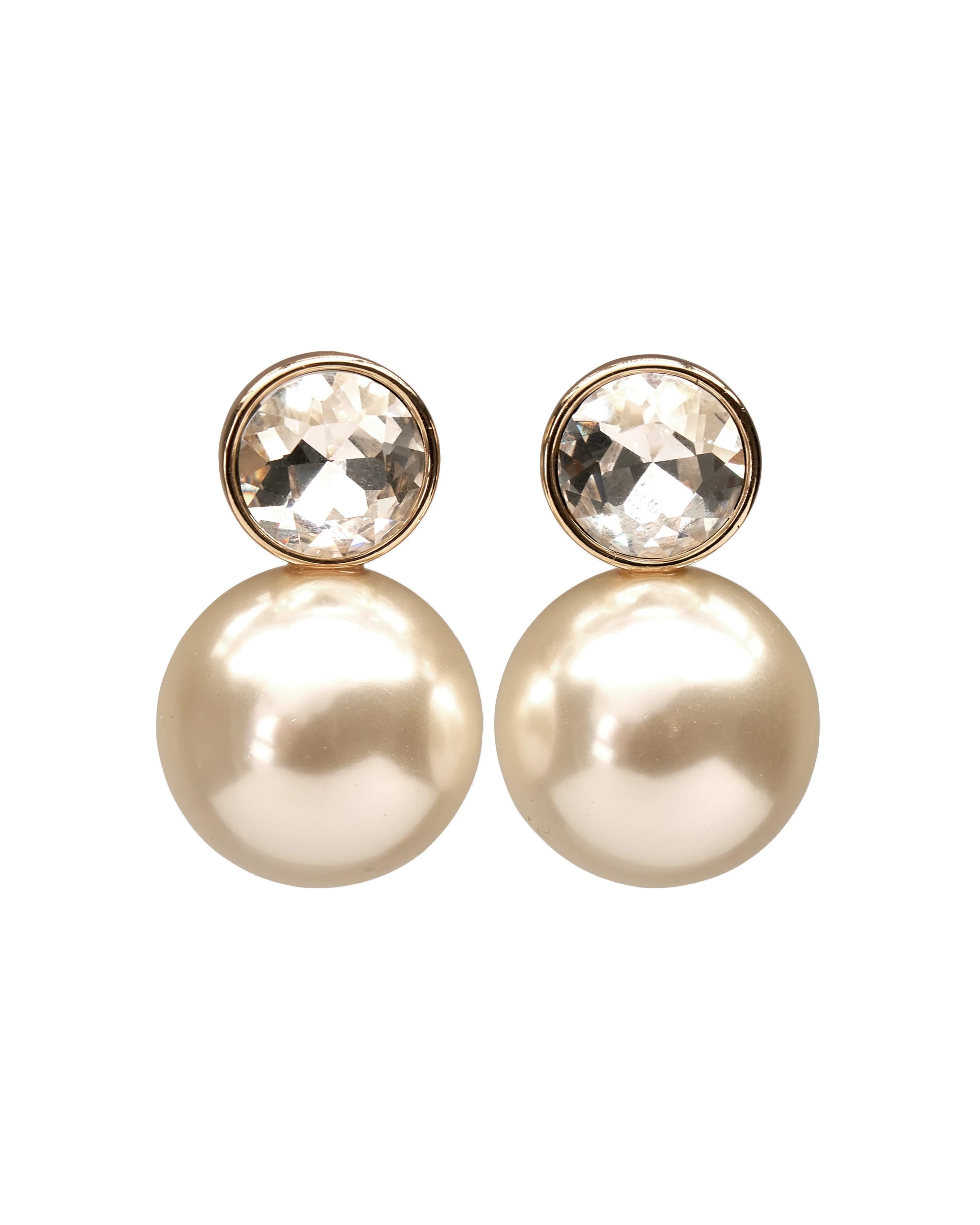 Carolina Herrera Crystal and Pearl Earrings | Jewelry | Luxury Shoes Carolina Herrera Crystal and Pearl Earrings