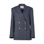 Carolina Herrera Double-Breasted Flannel Blazer