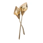 Carolina Herrera Double Calla Lily Brooch in Gold