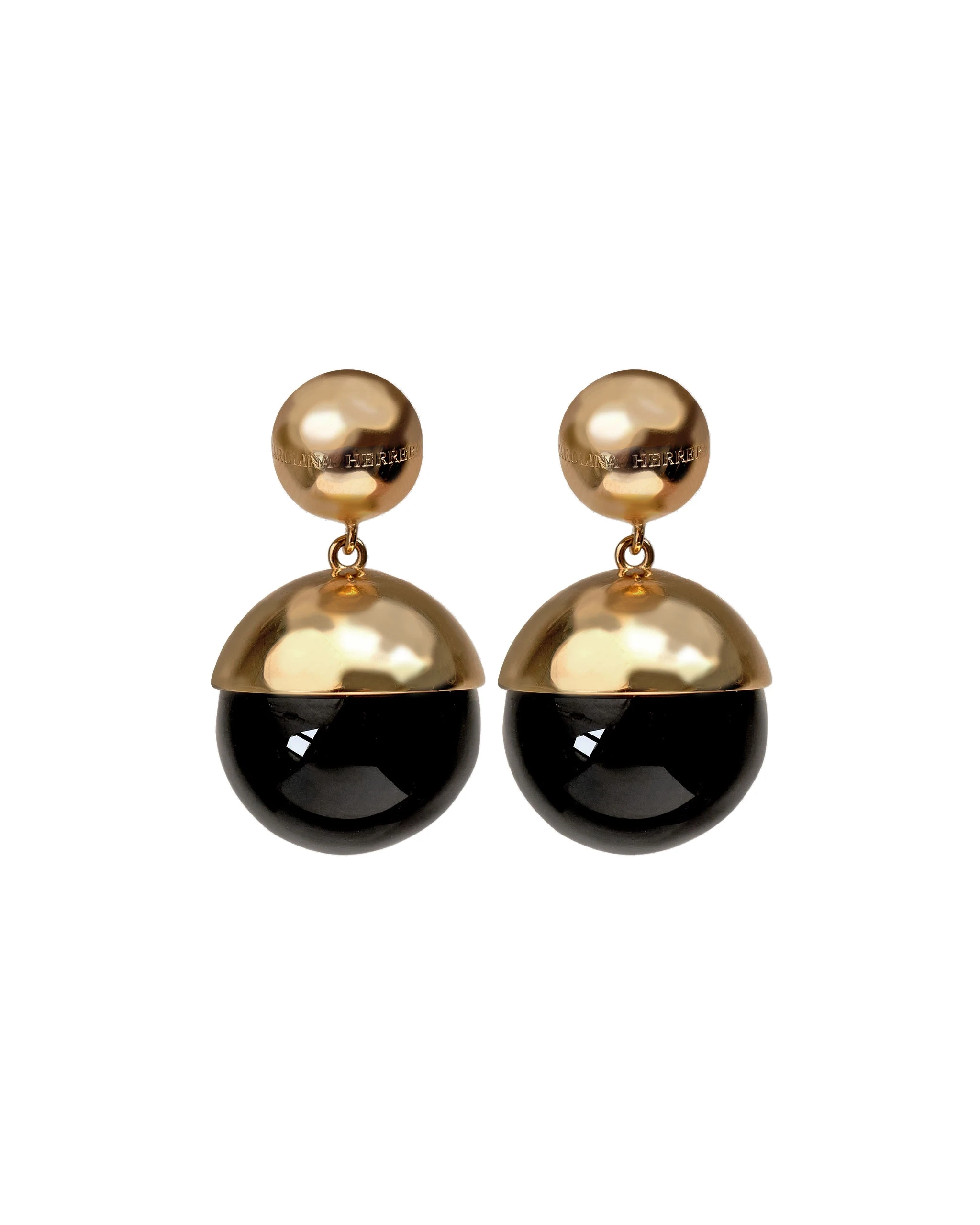 Carolina Herrera Enamel Drop Earrings in Black | Jewelry | Luxury Shoes Carolina Herrera Enamel Drop Earrings in Black