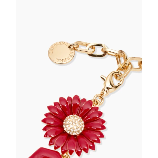 Carolina Herrera Enamel Mixed Flower Necklace, view 4