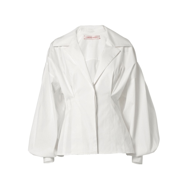 Carolina Herrera Fitted Waist Shirt in White