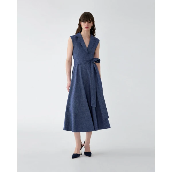 Carolina Herrera Flannel Trench Dress, view 2