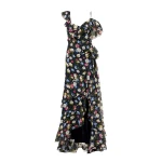 Carolina Herrera Floral-Print Chiffon One-Shoulder Gown