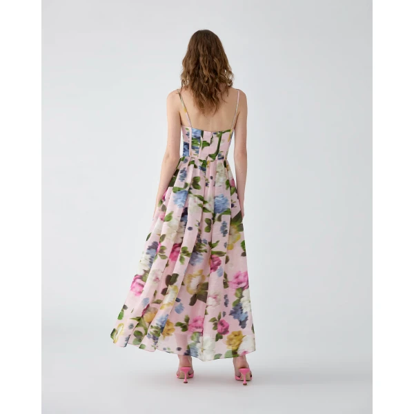 Carolina Herrera Floral-Print Midi Dress, view 3
