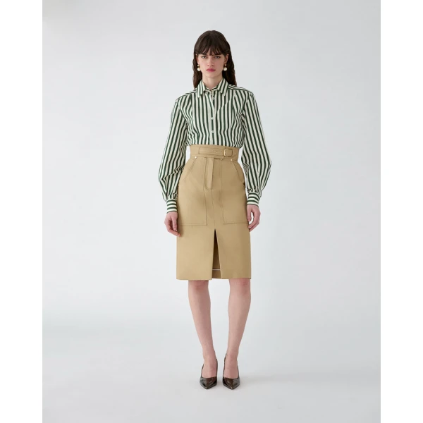 Carolina Herrera Gabardine Pencil Skirt, view 2