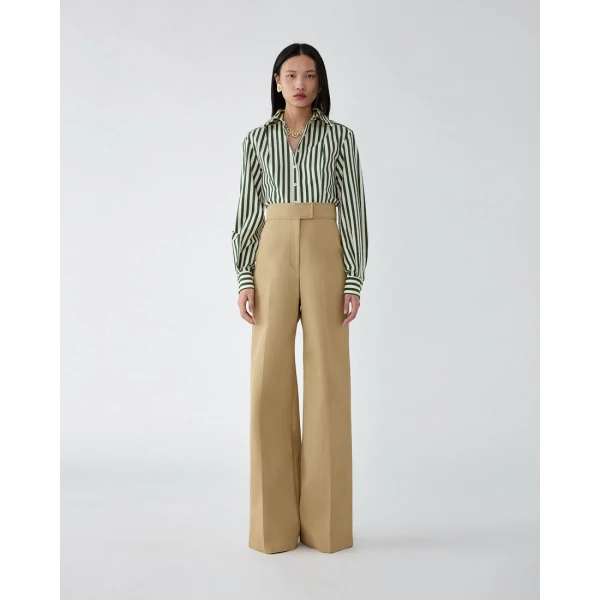 Carolina Herrera Gabardine Wide-Leg Diane Pants, view 2