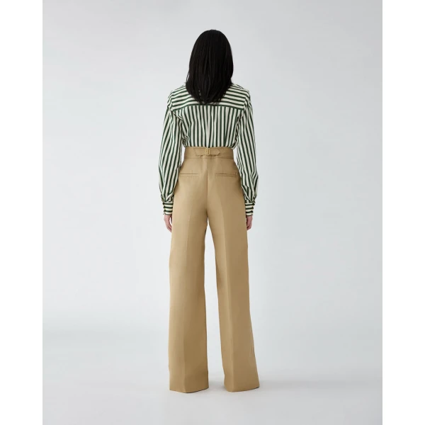 Carolina Herrera Gabardine Wide-Leg Diane Pants, view 3