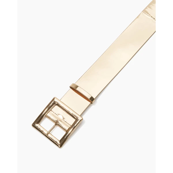 Carolina Herrera Gold Patent Leather Icon Belt, view 3