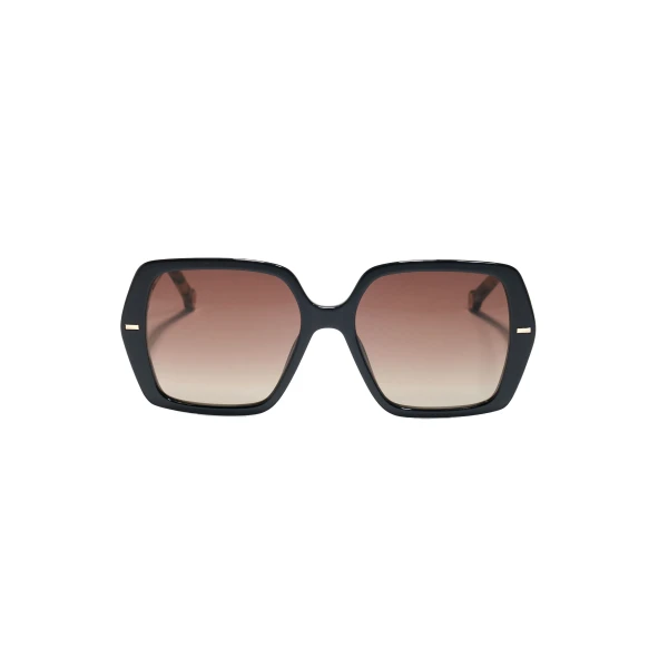 Hexagonal Sunglasses with Contrast Temples