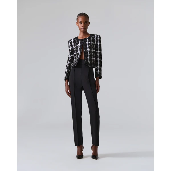 Carolina Herrera High-Waisted Skinny Pants in Black, view 2