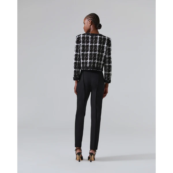 Carolina Herrera High-Waisted Skinny Pants in Black, view 3