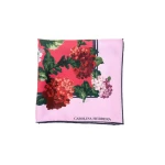 Carolina Herrera Hydrangea Silk Twill Scarf in Cloudy Blue Mult